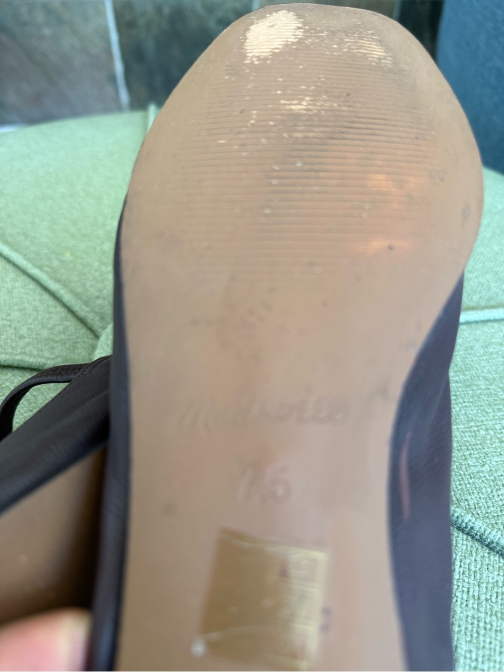 Madewell Greta Mary Jane Ballet Flats SoSoft Leather 7.5 Coffee Bean Brown - Picture 8 of 10